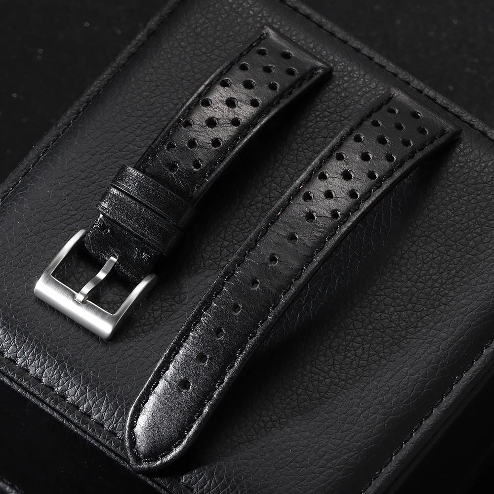 Vintage Uhrenarmband aus echtem Rindsleder in drei Breiten