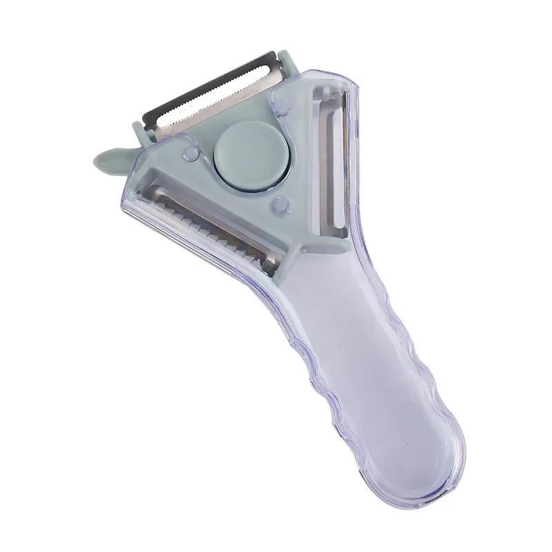 3-in-1 Drehbarer Edelstahl Schäler für Gemüse mit Multifunktion