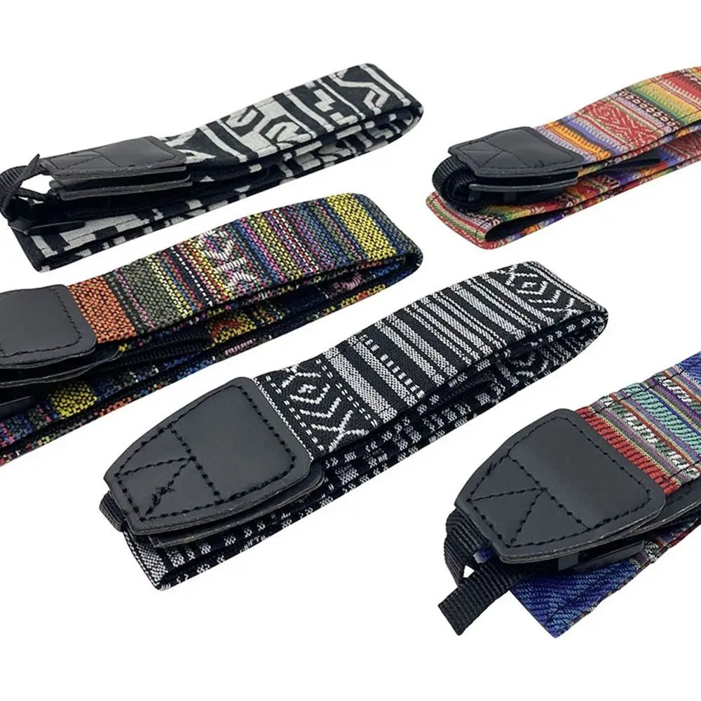 Verstellbarer Kameragurt aus PU Leder im Retro Ethno Stil