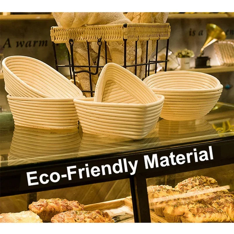 Handgefertigter Brotkorb aus natürlichem Rattan für Teiggärung und Backen