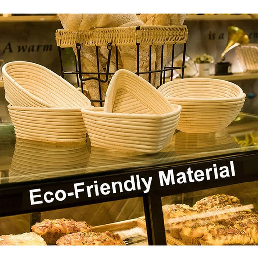 Handgefertigter Brotkorb aus natürlichem Rattan für Teiggärung und Backen