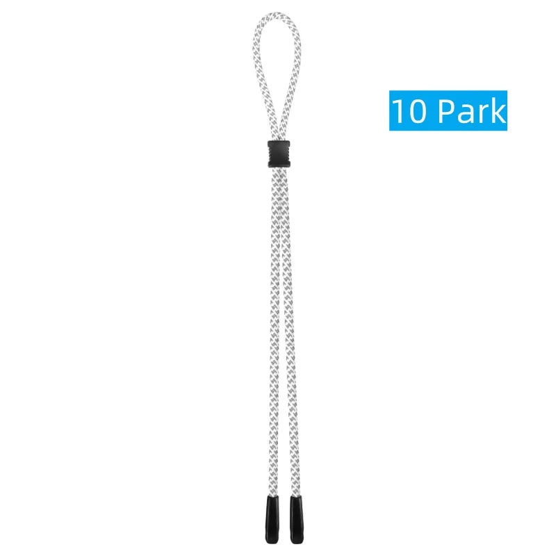 10 Stück reflektierende Brillenbänder Dual-Loch für sicheren Halt Nacht