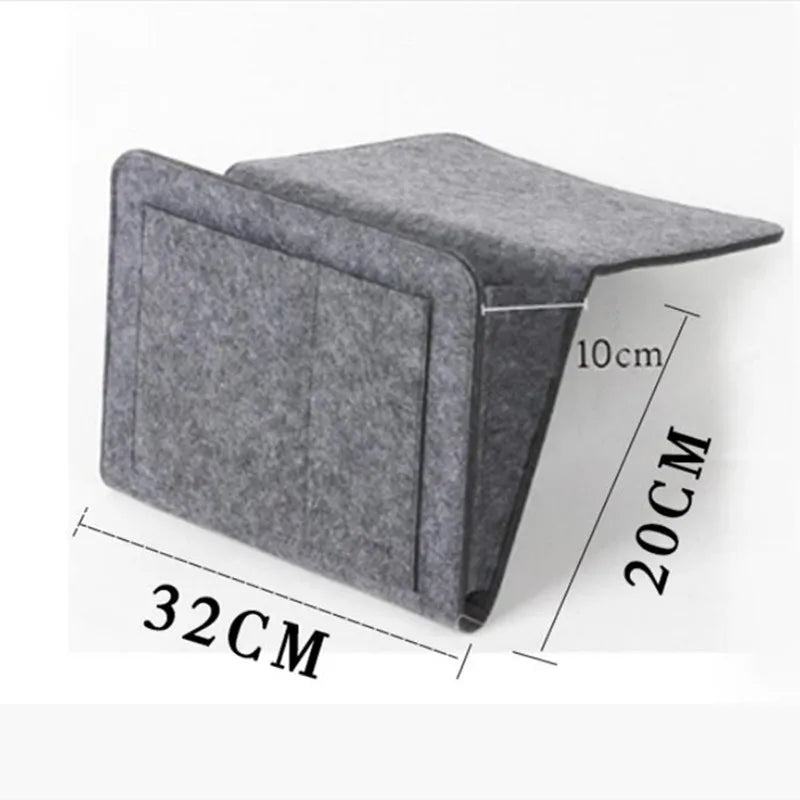 Praktischer Filz Organizer für Bett Schreibtisch und Sofa