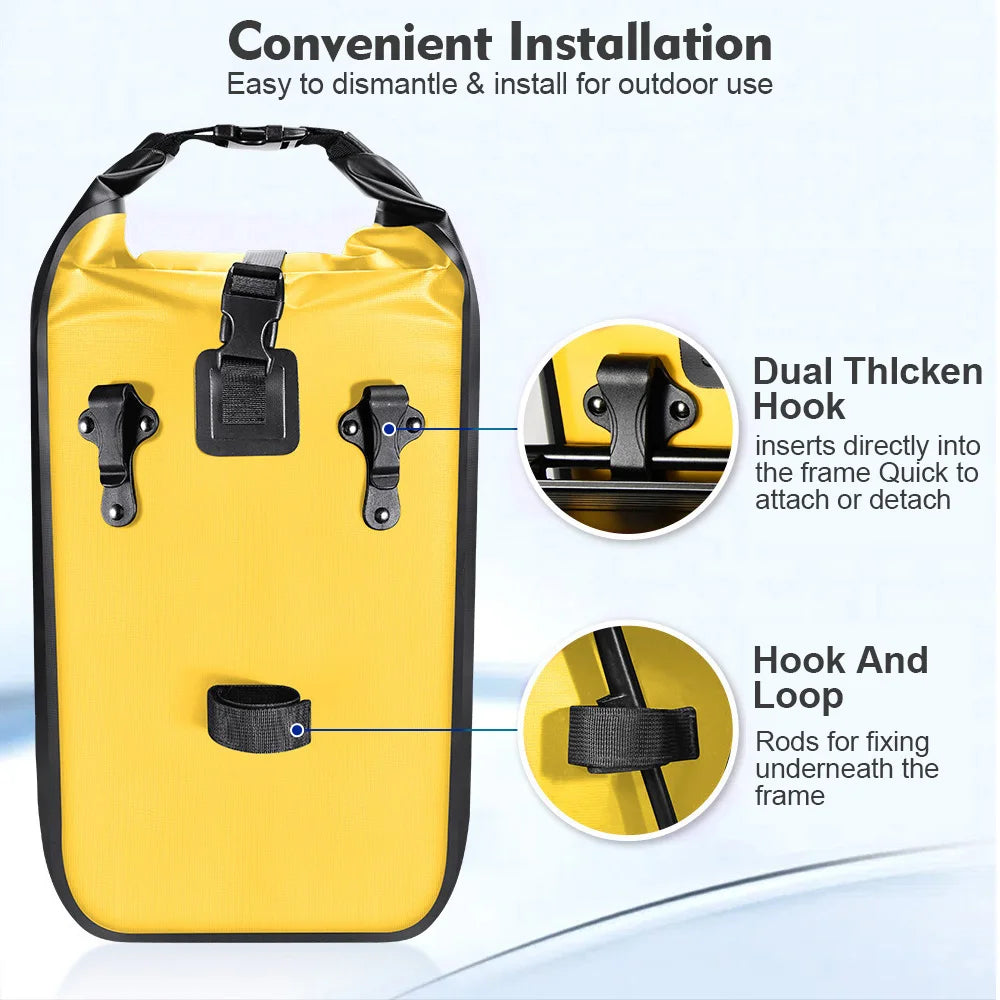 Wasserdichte Fahrrad Gabel Tasche 10L 20L Quick Release Sitz Stamm Tasche