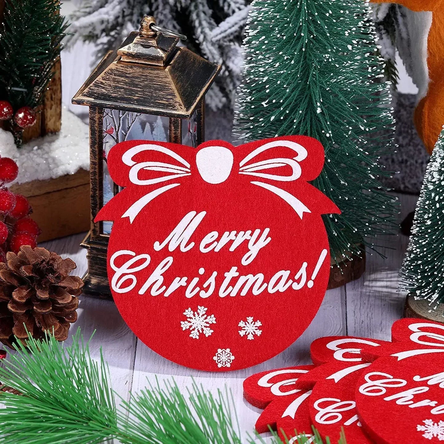 Filz Untersetzer Weihnachten Runde Tassenmatte Antirutsch