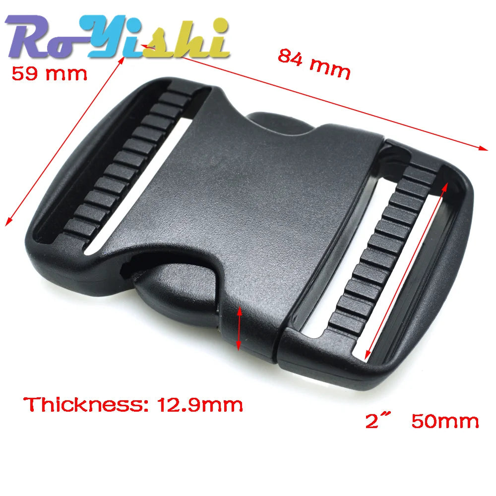 2er Set verstellbare Kunststoff Seiten-Schnallen 20-50mm – robust - vielseitig