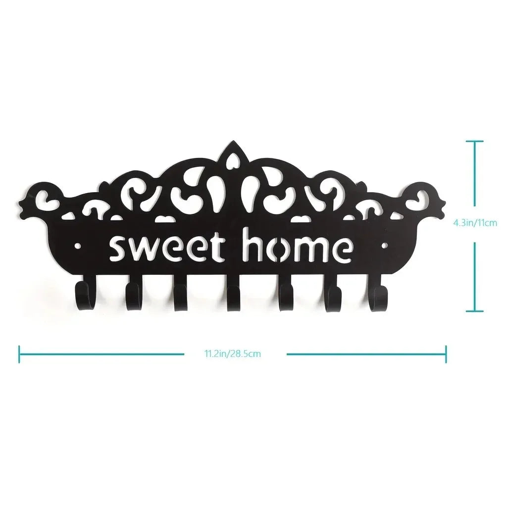 Stilvoller Schlüssel-Organizer aus Metall für Wandmontage