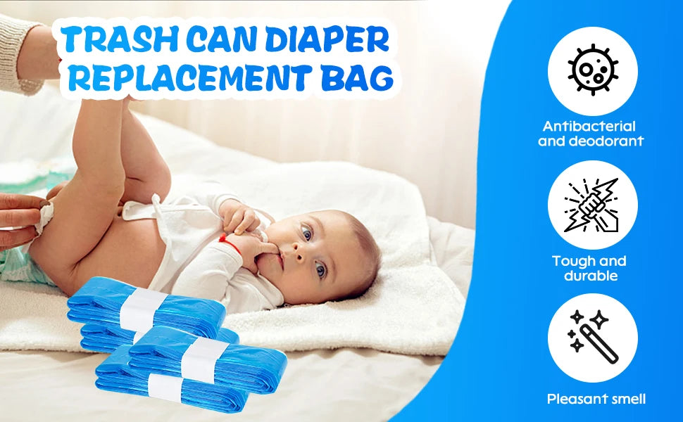 Abbaubare Müllbeutel für Windeleimer 1 5 oder 10 Stück Blau