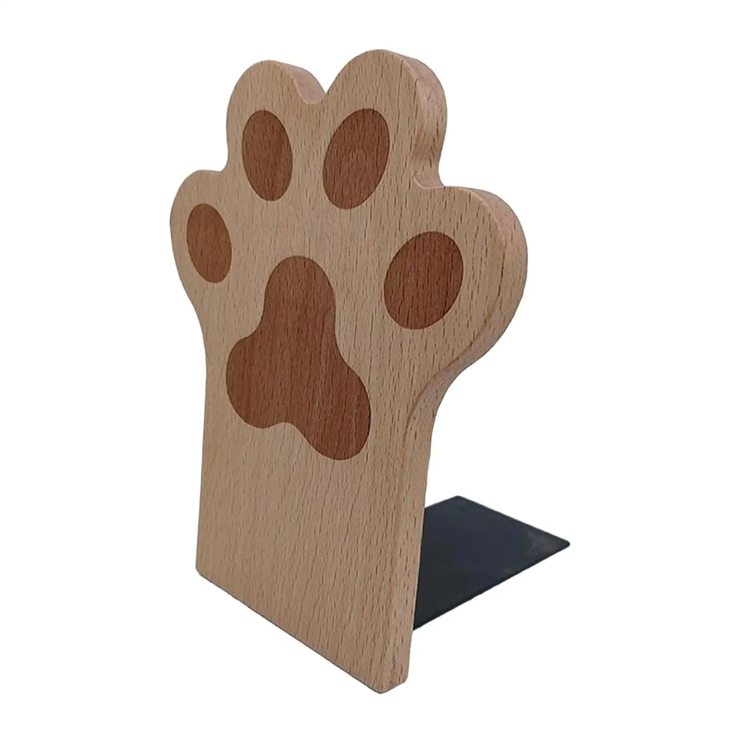 Holz Buchstütze mit Katzenklaue, rutschfestem Design für Tisch und Regal