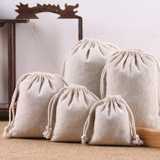 Leinen Staubbeutel Home Organizer Mehrere Groessen Wiederverwendbar