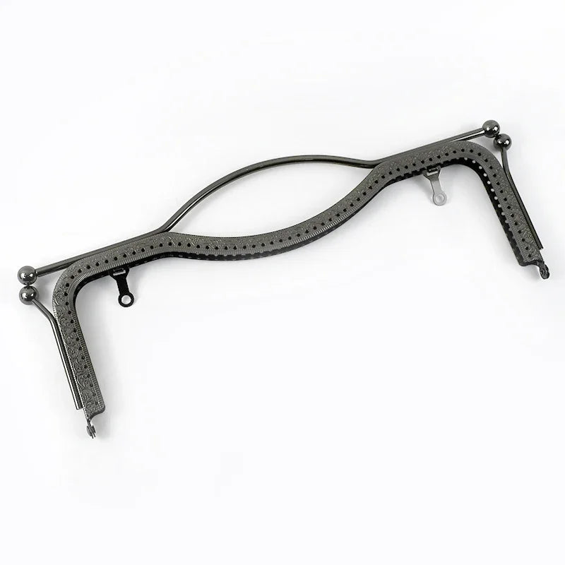 Metall Geldbörse Rahmen 20,5/27 cm Kussverschluss für Taschen 1 oder 2 Stück