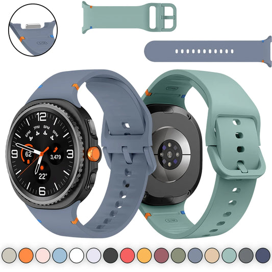 Atmungsaktives Silikon-Armband für Smartwatches 40/44 mm Komfort