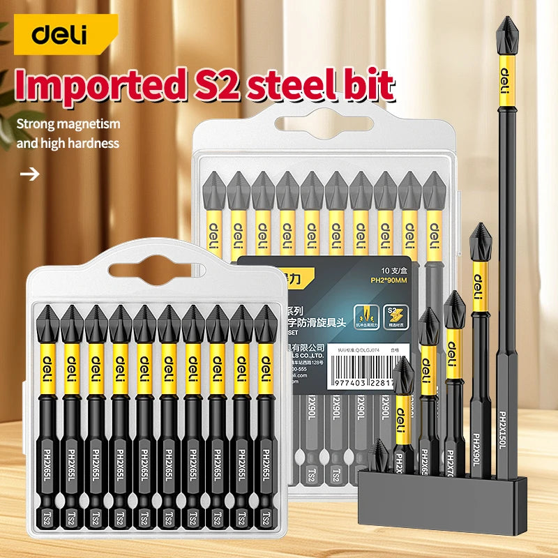 Rutschfestes PH2 Kreuzschraubendreher-Bit-Set mit starkem Magnet