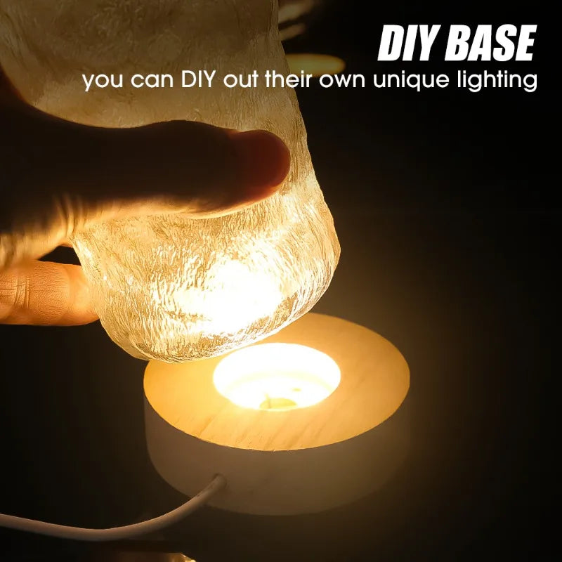 LED Holz Display Ständer zur stilvollen Präsentation von Kunst