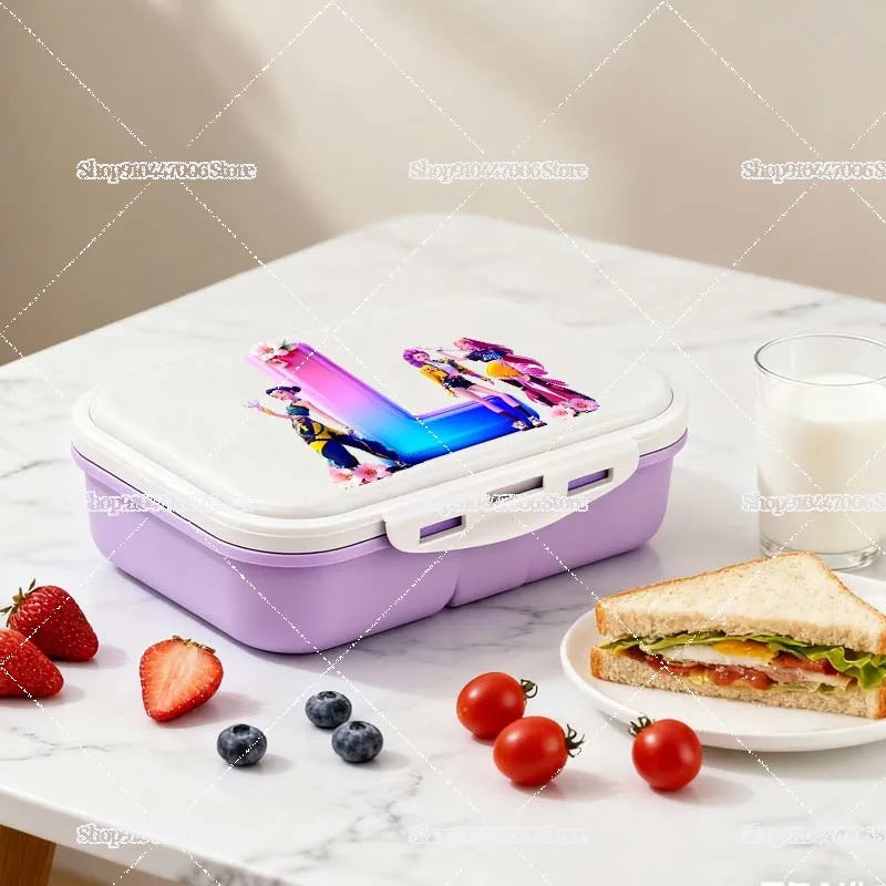Praktische Lunchbox mit individuellem Buchstabendruck für Schule und Freizeit