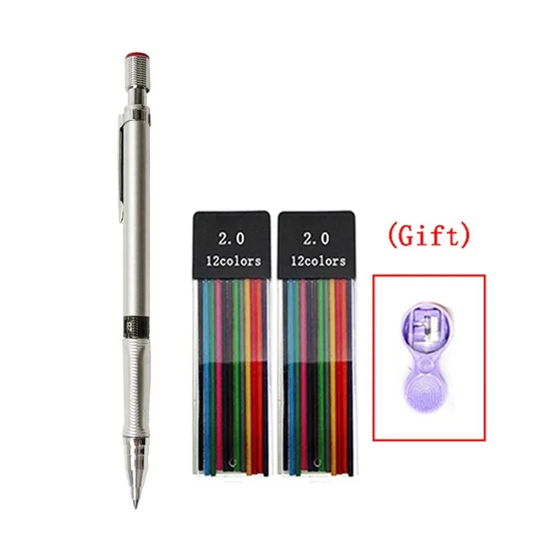 Druckbleistifte Set 2.0 mm für Skizzen und Studentenbedarf