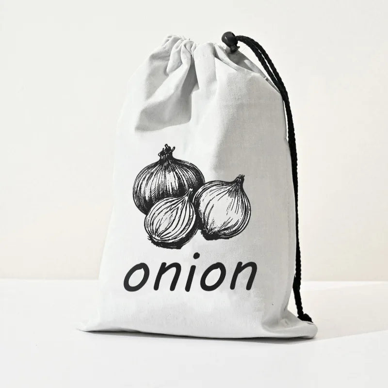 Große wiederverwendbare Aufbewahrungstasche aus Segeltuch für Gemüse