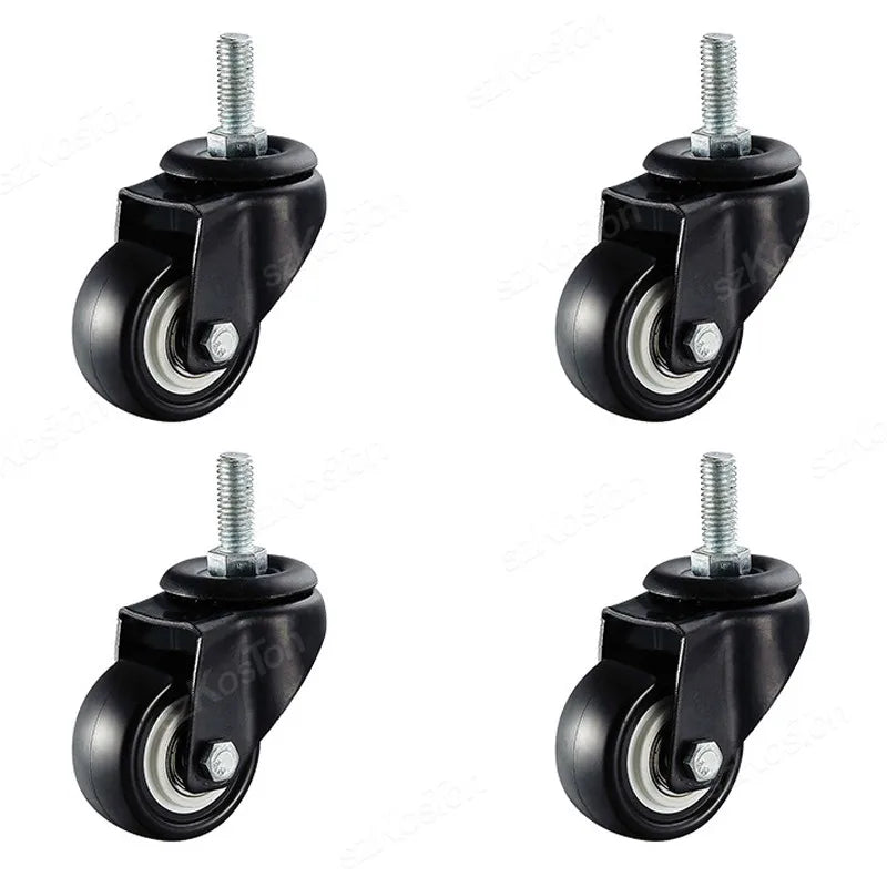 4er Möbelrollen Set 1.5/2 Zoll M8/M10 Gewinde – Mit/Ohne Bremse Heavy Duty