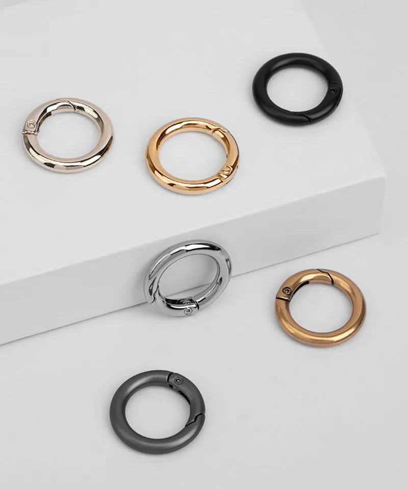 CRAZYSMITH O Ring runder Karabiner für Schlüssel bund Schlüssel anhänger Verschluss Verbindungs ringe für Schlüssel anhänger Clip Riemen Schnalle Karabiner haken Tasche Zubehör-Yabubest - Home & More