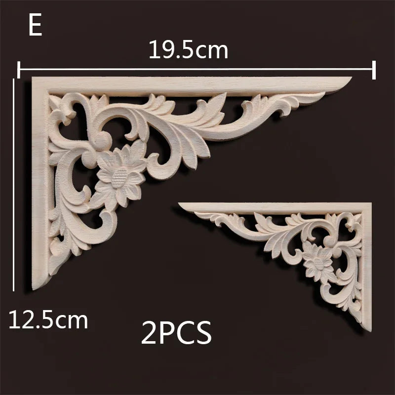 Exklusive Holz Eckverbindung Onlay Applikation für Möbel & Heimdeko