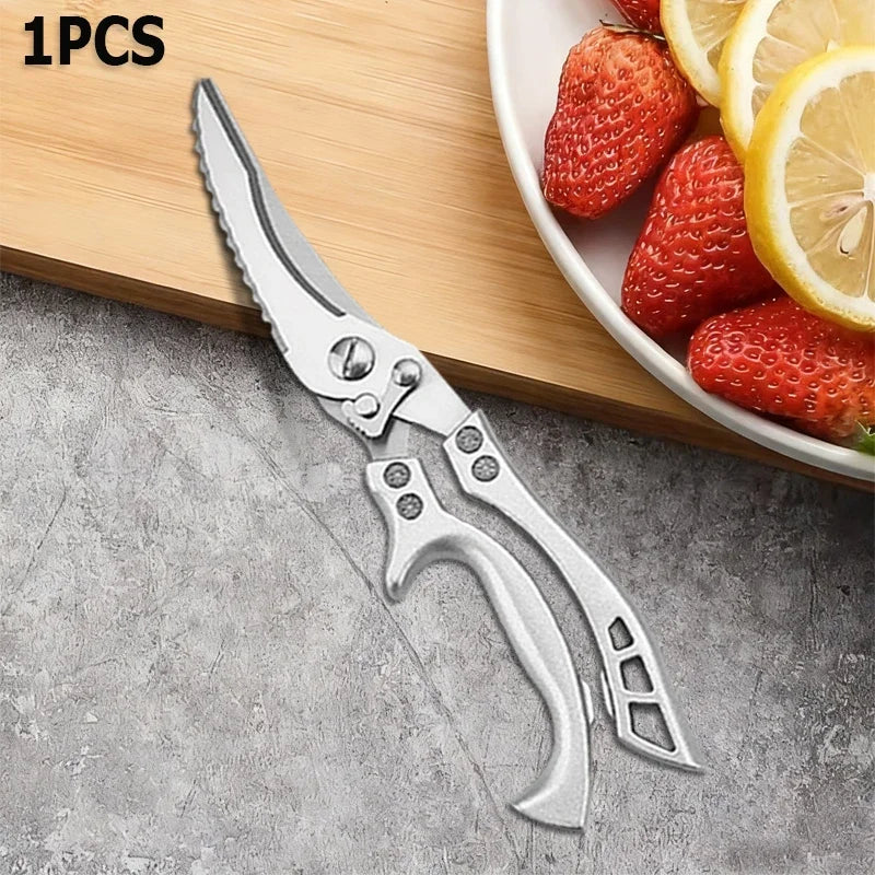 Edelstahl Santoku Küchenmesser Set mit Fischschere und scharfer Klinge