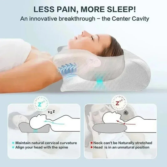 Konturiertes Memory-Schaum Nackenkissen für ergonomischen Schlafkomfort - Yabubest - Home & More