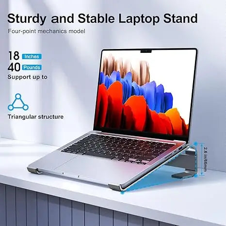 Ergonomischer Laptop-Ständer Aluminium Kühlhalterung für 10-18 Zoll Notebooks