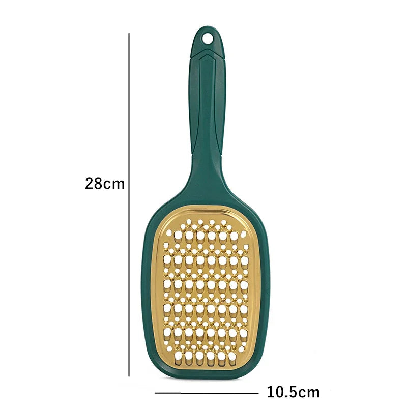 Handgehaltene Edelstahl Käsereibe für Gemüse Obst mit manuellem Schneidepad