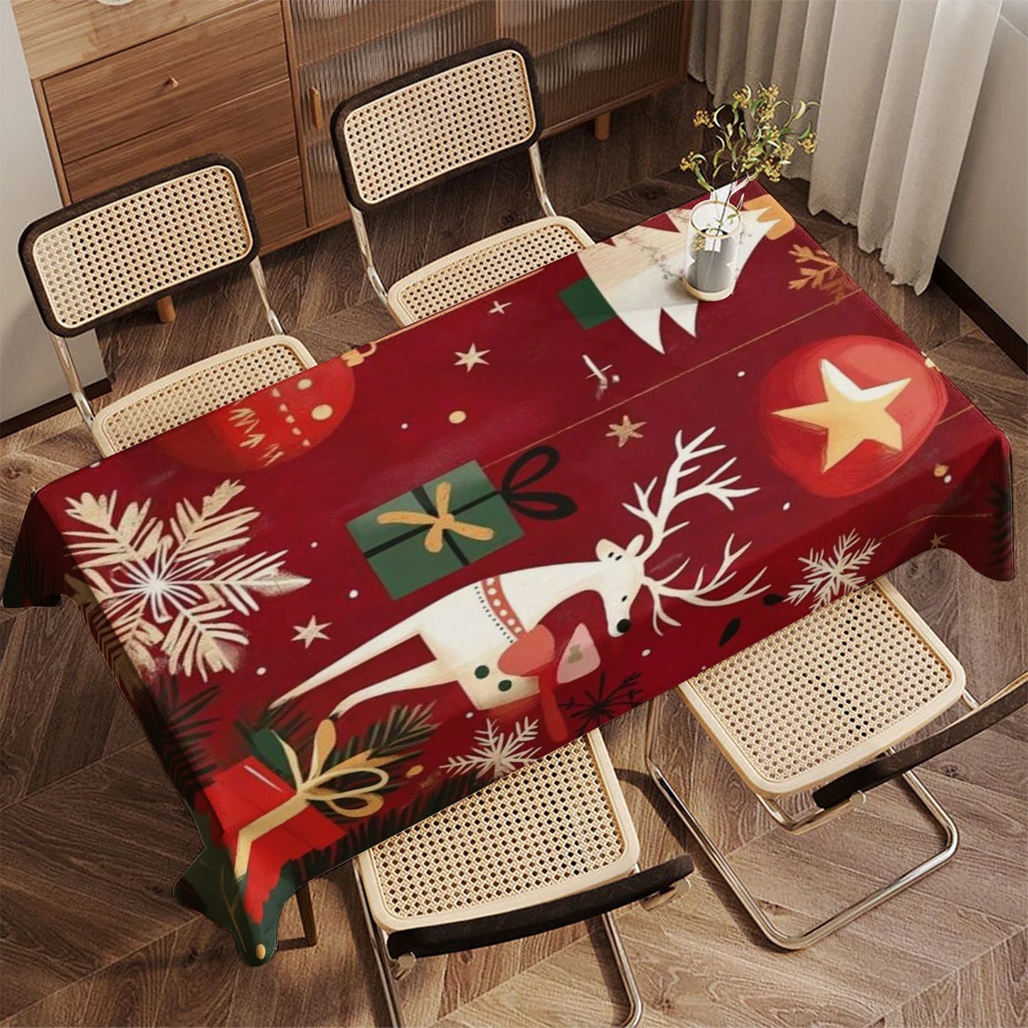 Wasserdichte gestreifte Tischdecke für Wohn und Partynutzung