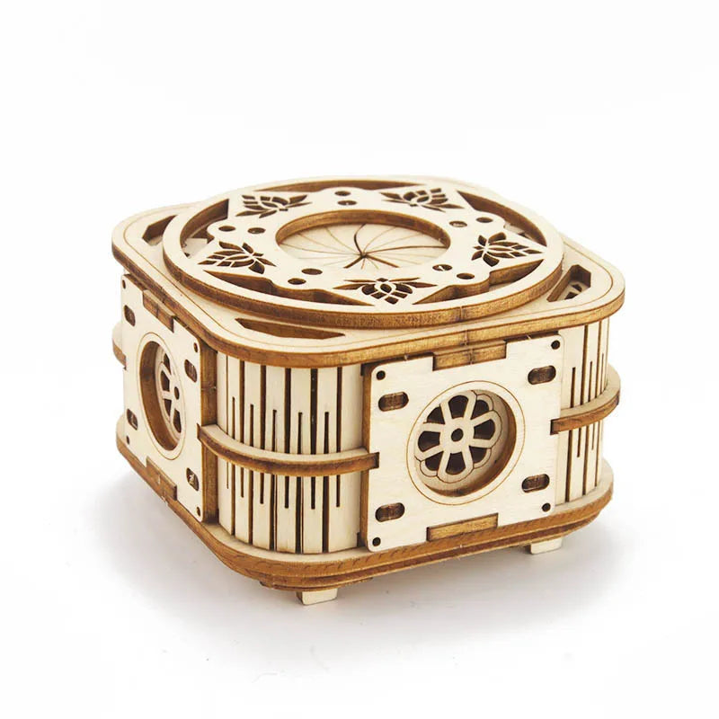 3D Holzbaukasten Spieluhr Bausatz für Kinder und Erwachsene