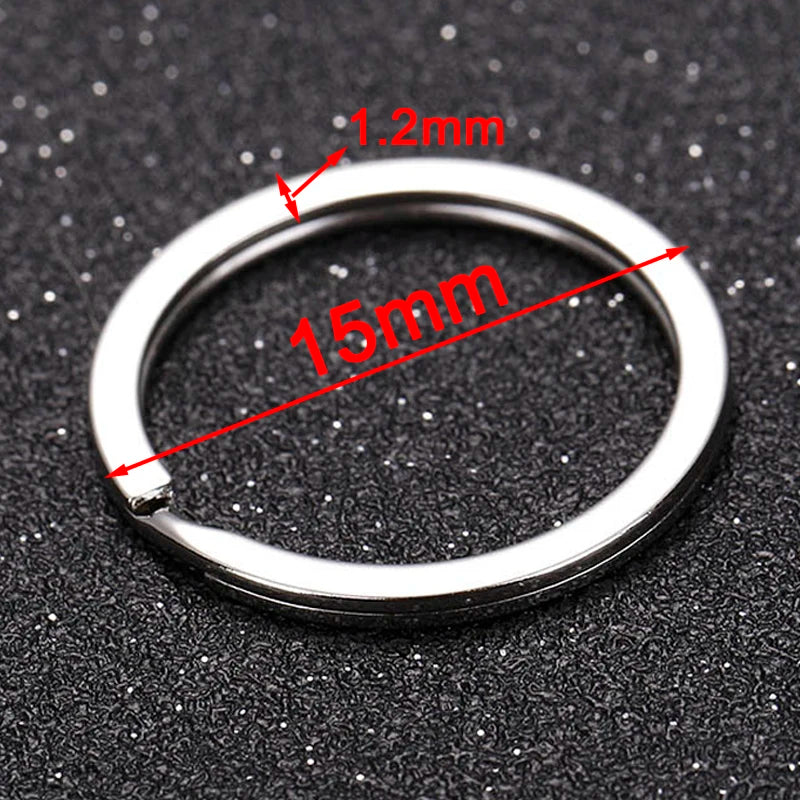 20 Edelstahl Biegeringe mit Metallhaken für DIY Schlüsselanhänger Zubehör