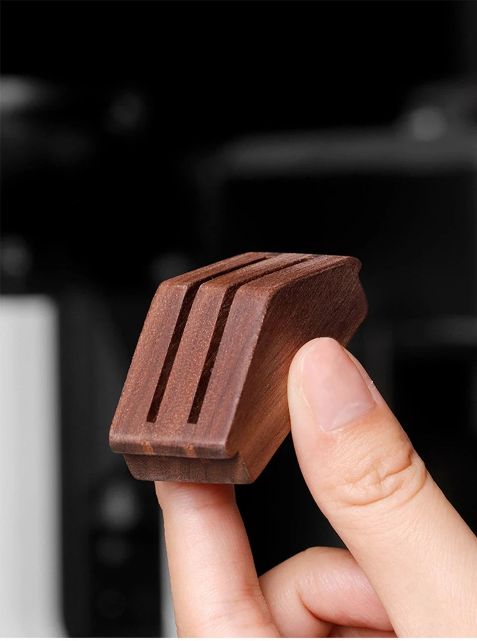 Wiederverwendbarer Holz Kaffeefilterhalter für Espresso Siebträger