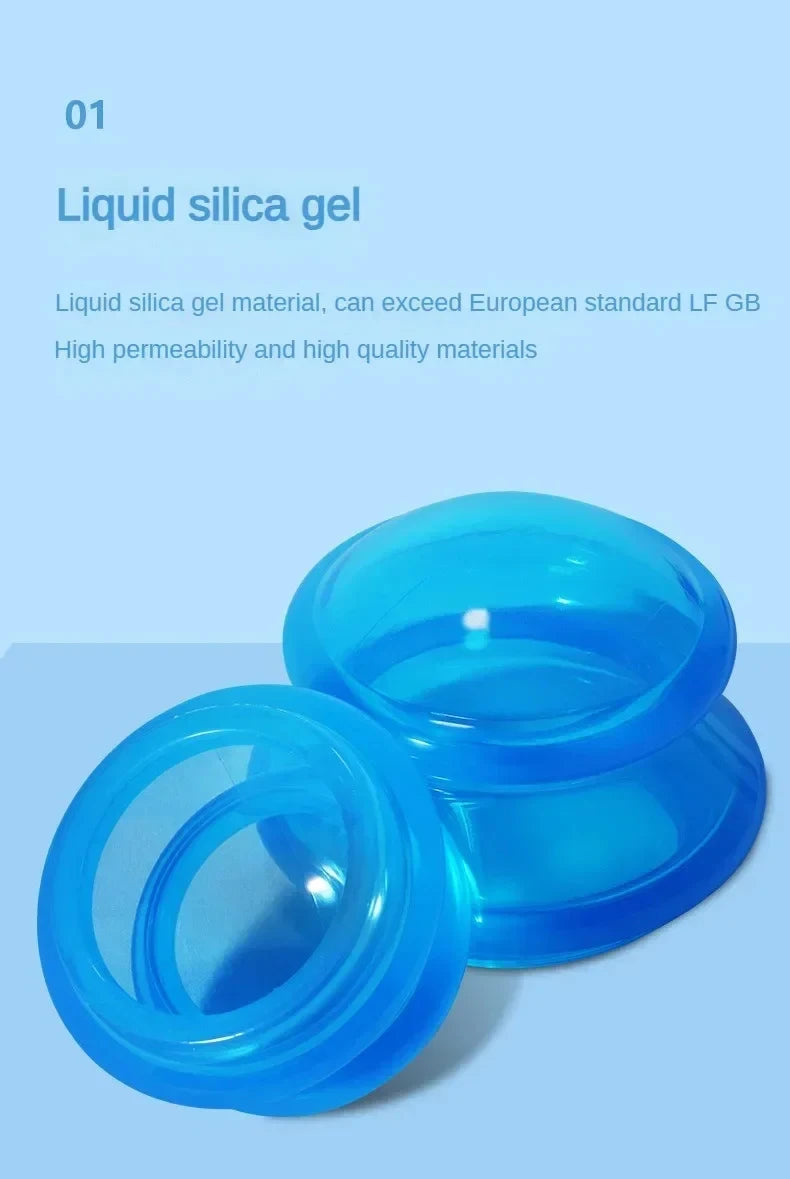 Silikon Schröpf Set zur Körpermassage und Anti Cellulite Therapie