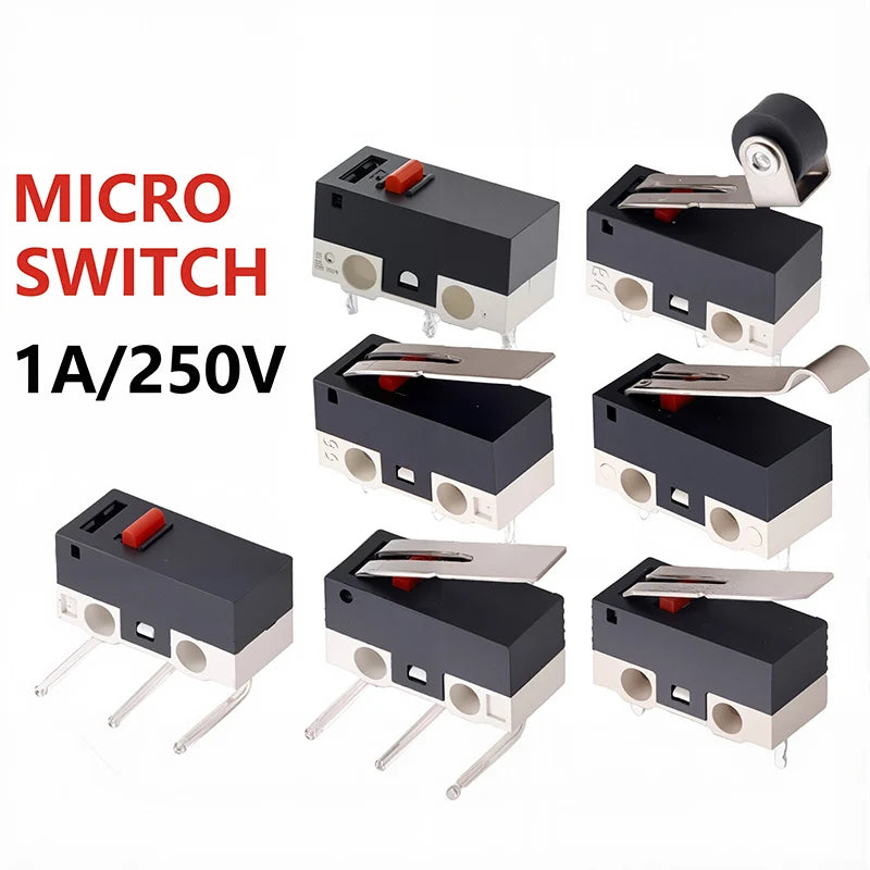 20er Set Mini Mikro Endschalter SPDT 1A 125V mit Hebel
