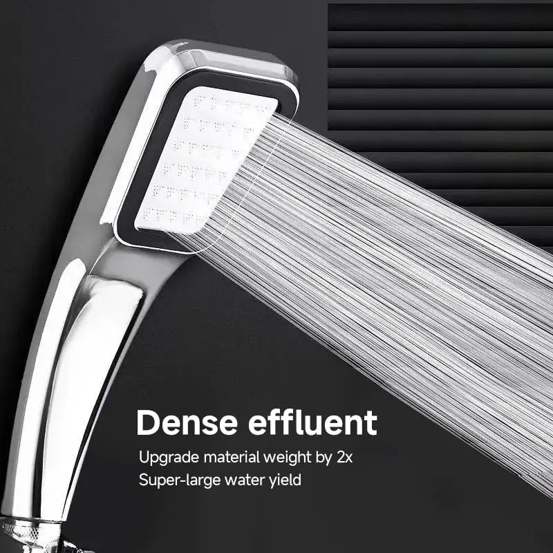 Wassersparender Quadratischer Druckduschkopf mit 300 Löchern – Hochdruck - Stilvoll Chrome