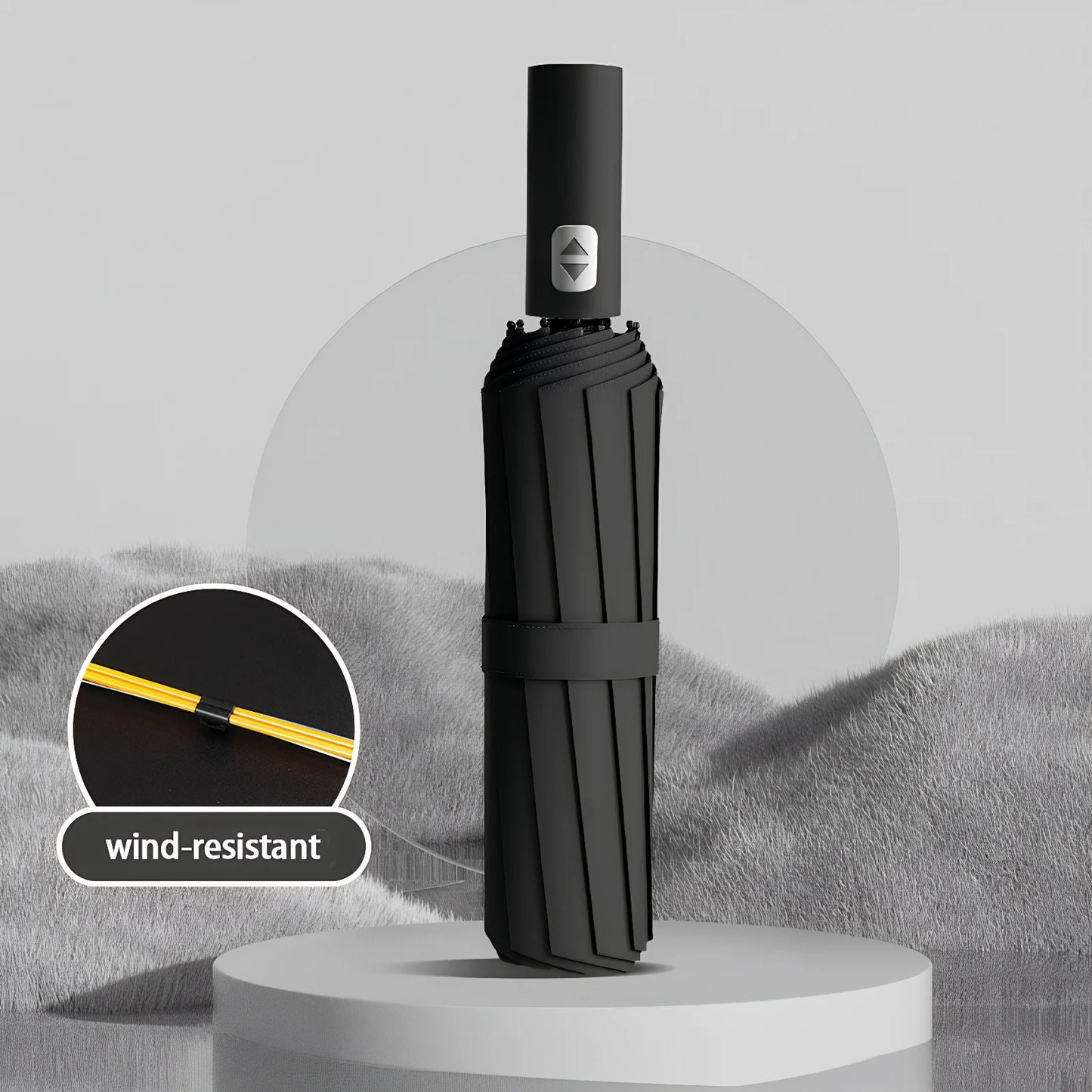 Automatischer 12-Knochen Doppelschirm mit großem Nylon-Schirm und stabilem Rahmen