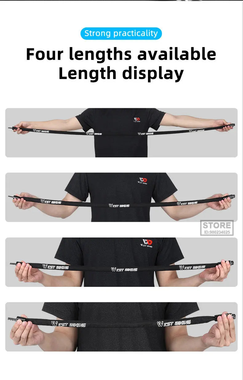 Langlebiges Fahrrad Kettenschloss mit 4 Stelligem Zahlencode