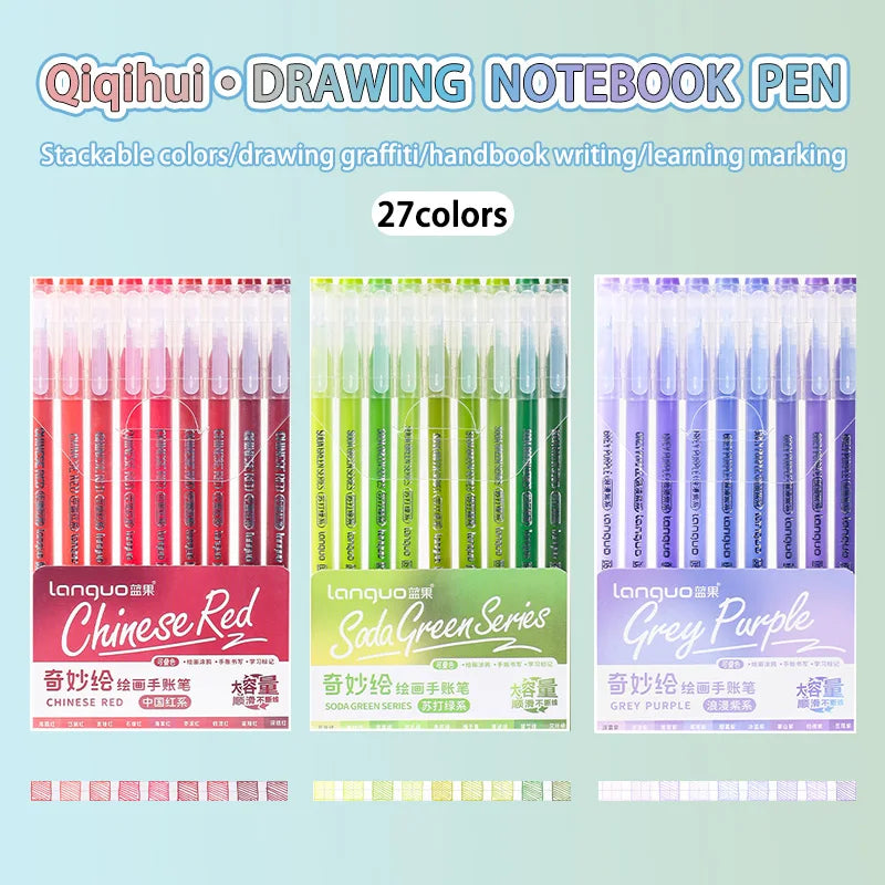 Gelstift Set 27-207 Farben – Zeichenstifte für Schule & Kreatives-Yabubest - Home & More