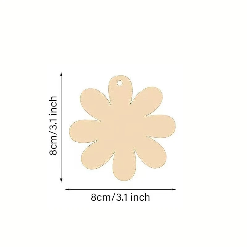 10 Holzanhänger Frühlingsblumen Rose Sonnenblume Dekoration DIY