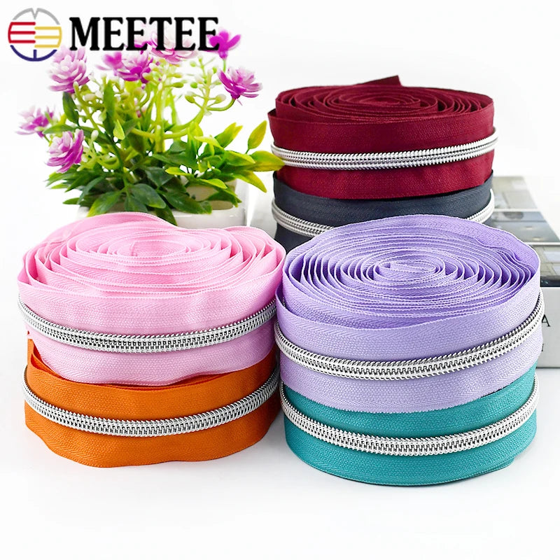 Nylon Reißverschluss Band Nr 5 Meterware für Taschen Kleidung DIY