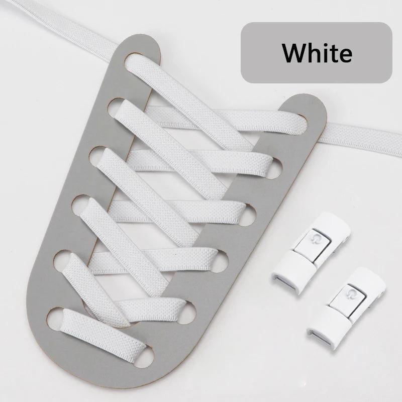 No Tie elastische flache Schnürsenkel mit Press Lock für Kinder und Erwachsene