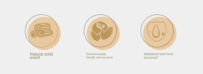 Wandmontiertes Badezimmerregal aus Holz für mehr Ordnung