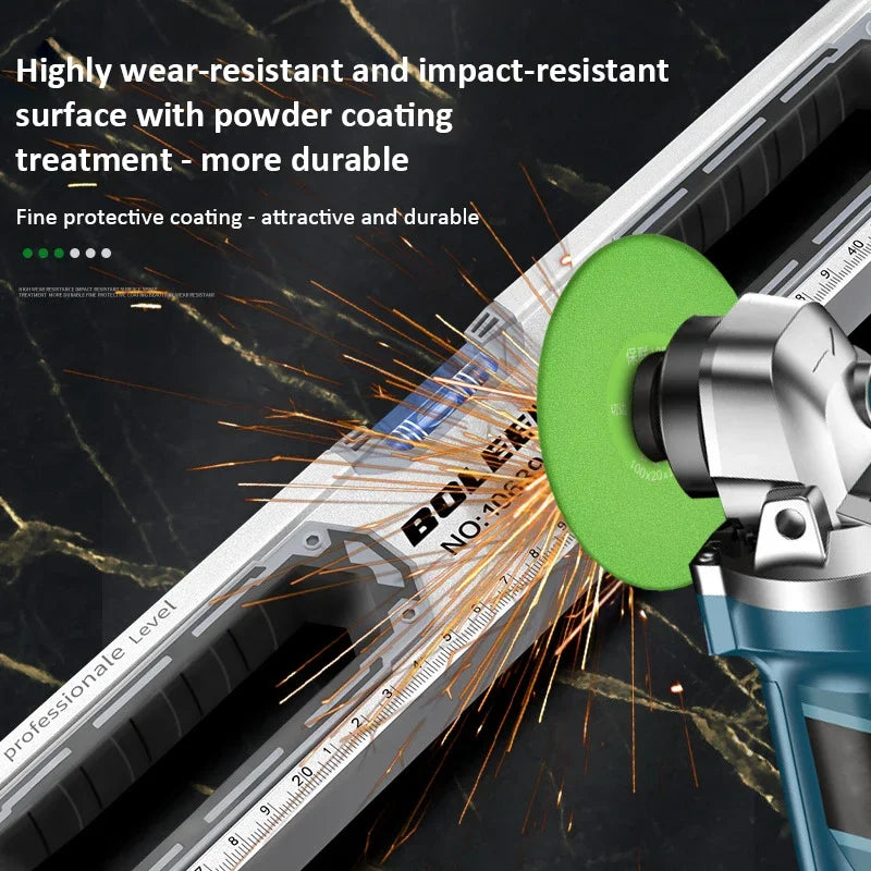Hochpräzise Wasserwaage 30/40/50cm – 3-in-1 Magnet Winkelmesser Alu Guss