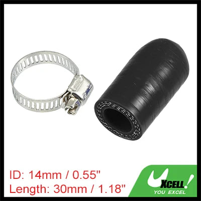 Auto Silikonschlauch Endkappe 6-40 mm Innendurchmesser 30 mm Länge schwarz