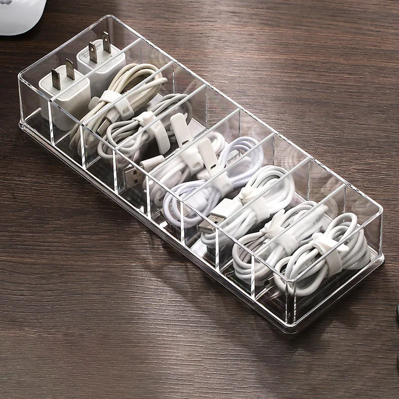 Staubdichte Kabelbox Organizer für Datenkabel Ladekabel Netzkabel Schreibtisch