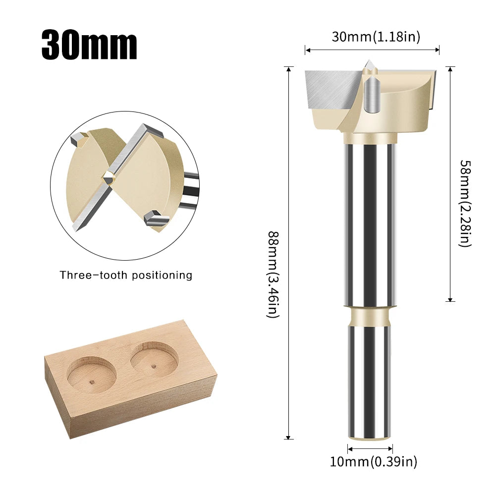 15-60mm Scharnierbohrer Forstner Bohrer Holz mit Wolframkarbid Spitze