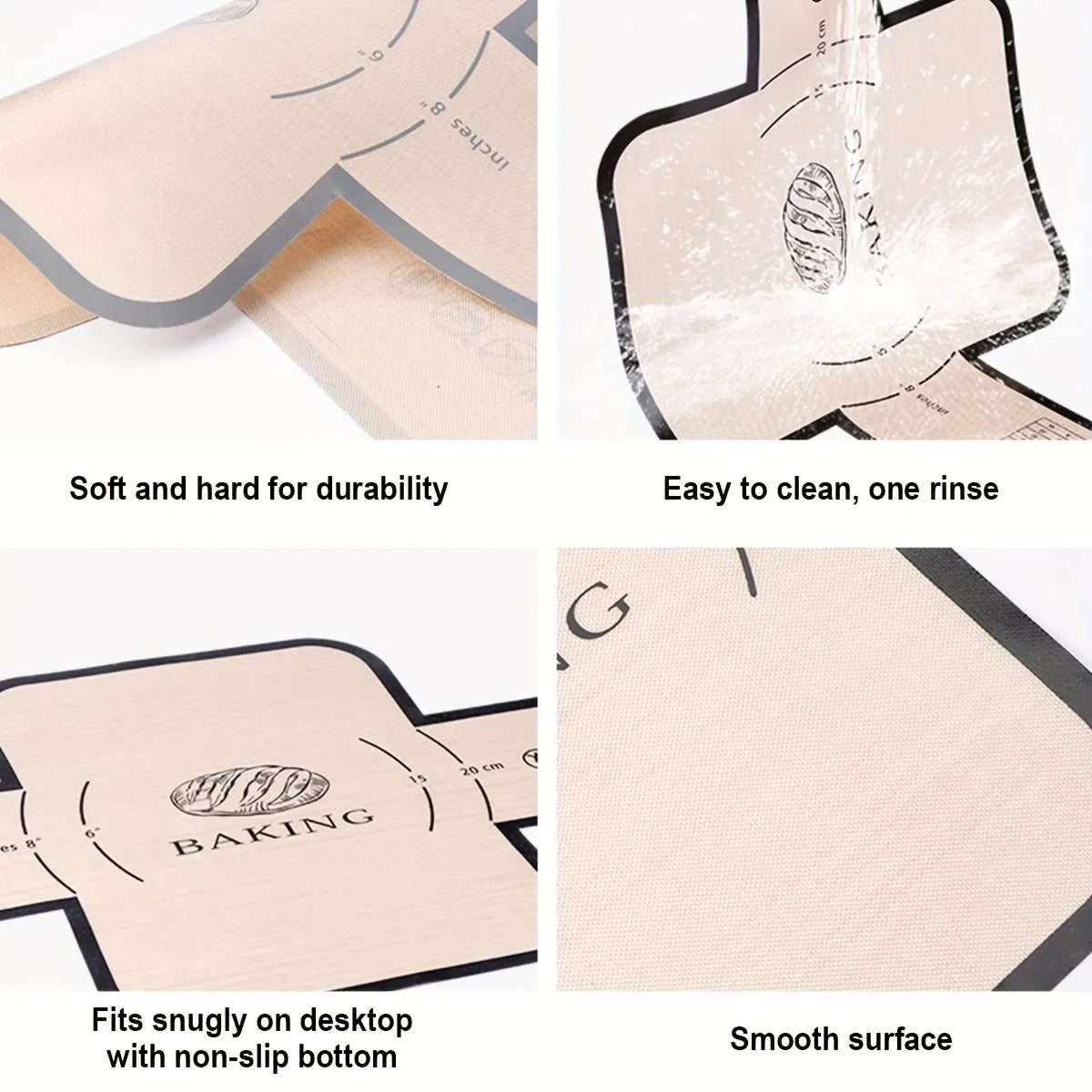 Silikon-Brotschlinge hitzebeständig antihaftbeschichtet mit langem Griff zum Backen