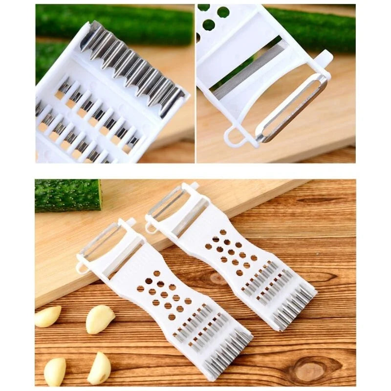 5-in-1 Edelstahl Schäler - Gemüseschneider – Vielseitig - Ergonomisch