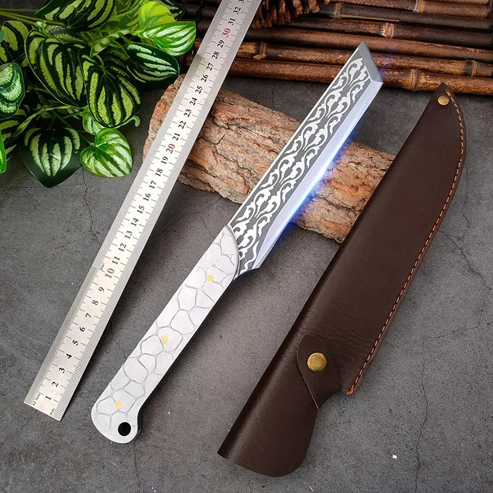 Handgeschmiedetes Küchenmesser Aus Edelstahl Für Präzises Schneiden