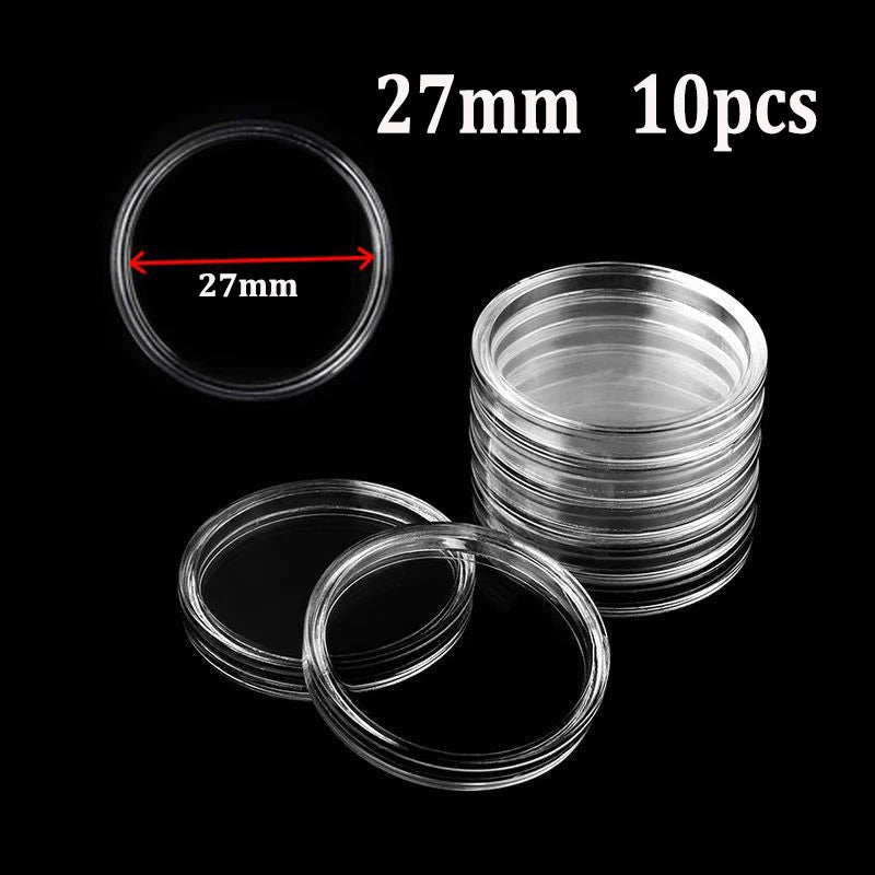 Durchsichtige Kunststoff-Münzkapseln in 21-45mm für sicheren Münzschutz